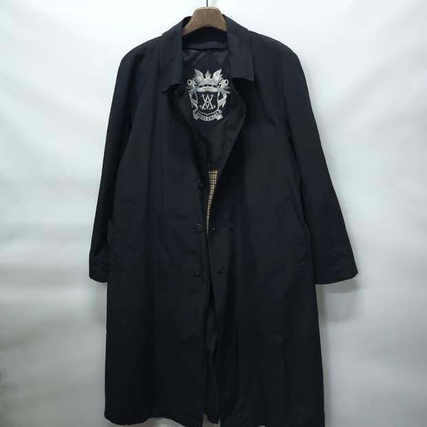 보스렌자 체크 라이너 블랙 봄가을 트렌치코트 (내피 탈부착)(105)