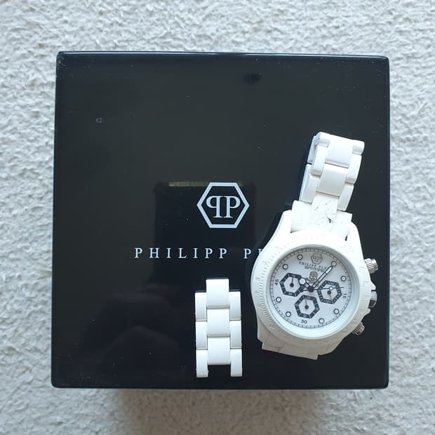 필립플레인 세라믹 시계 정품)F