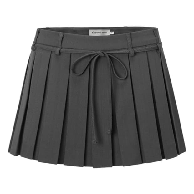 쓰리타임즈 치어리 스커트 그레이 M