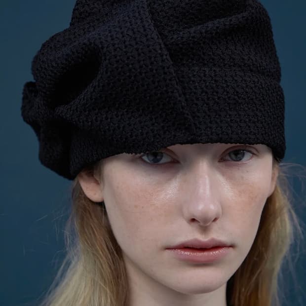 어썸니즈 리본 터번 햇 블랙