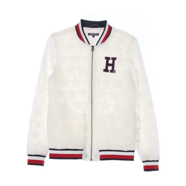 TOMMY HILFIGER 타미힐피거 화이트 매쉬 블루종