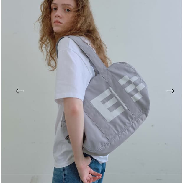 엔조블루스 픽셀 로고 숄더 백