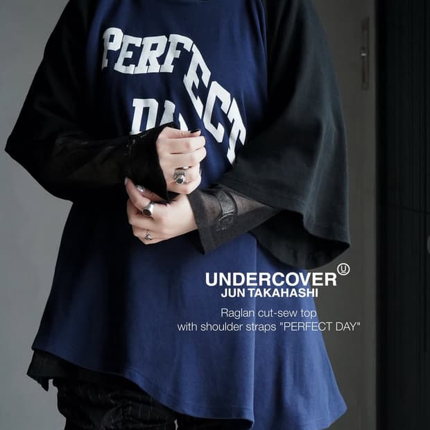 Undercover shoulder strap raglan t-shirt