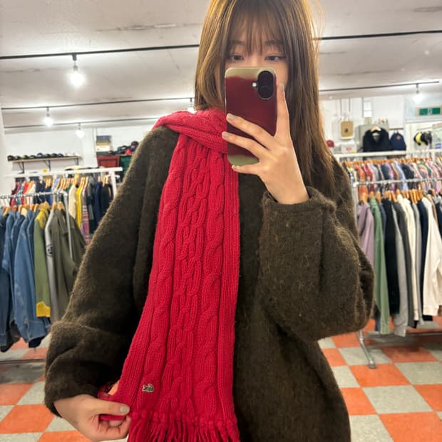 라코스테 꽈베기 머플러