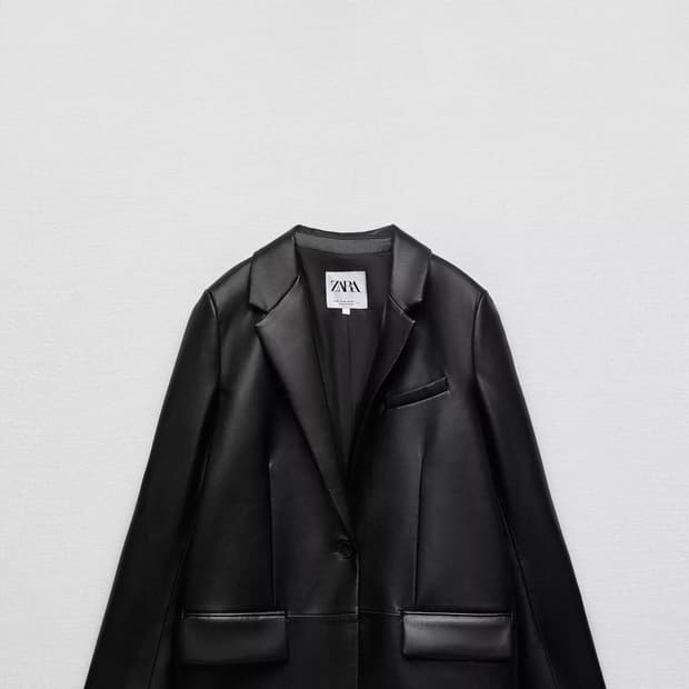 자라 페이크 레더 블레이저 자켓 - 새상품