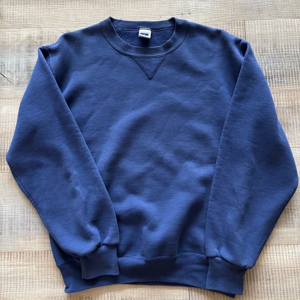 [M] 90s 러셀 맨투맨 스웻셔츠 블랭크 블루 빈티지