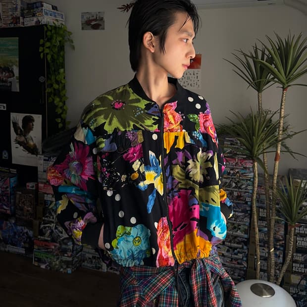 Cotton Express 플로럴 & 도트 오버 자켓