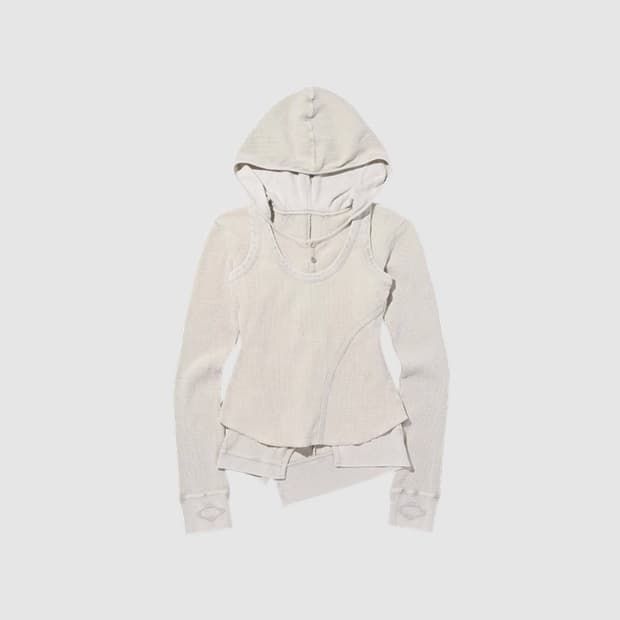 미스치프 레이어드 와플 후드 s