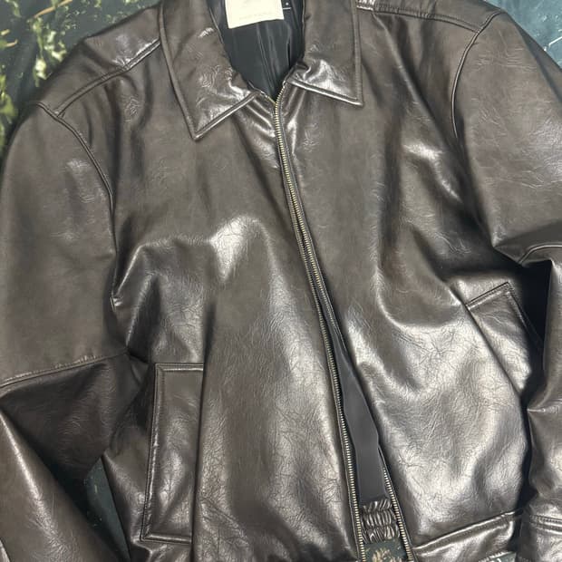 24fw 아모멘토 비건 레더자켓