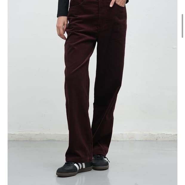 재너럴아이디어 코듀로이 팬츠 와인색