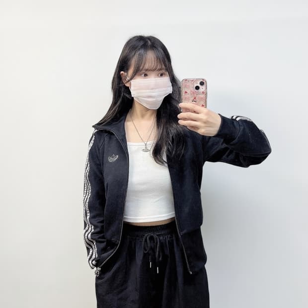 아디다스 큐빅 파이어버드 트랙탑 져지 블랙