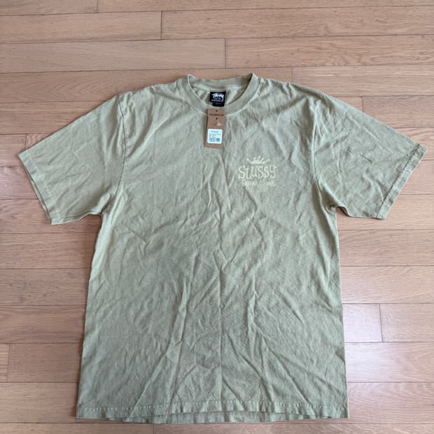 [M] stussy 스투시 비치 하우스 피그먼트 다이드 반팔티셔츠 엘름