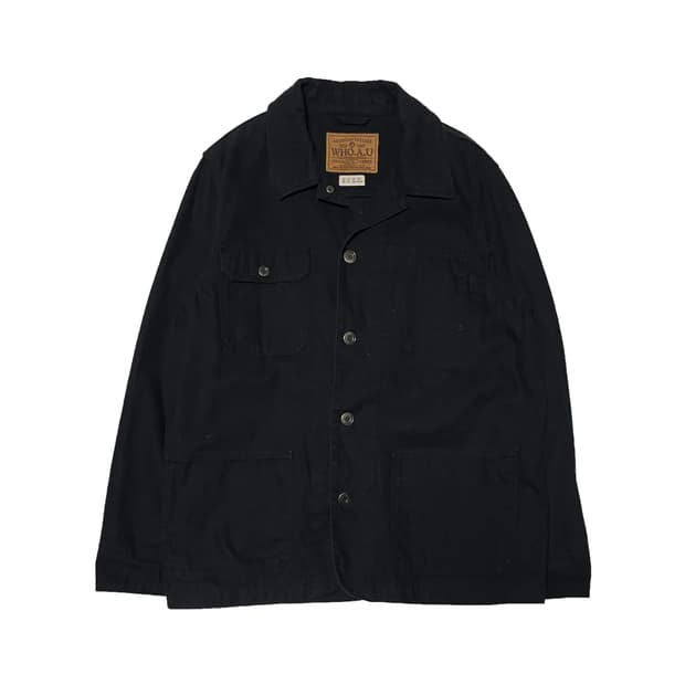 후아유 블랙 워크 자켓