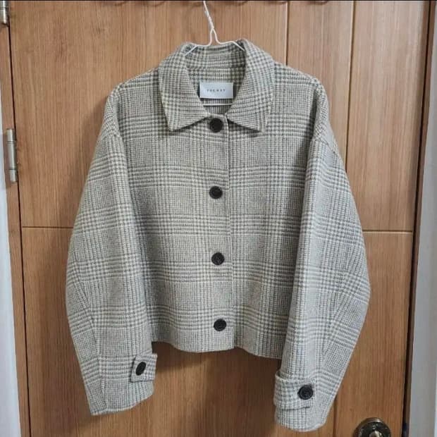 (F)THERAY 더레이 핸드메이드 체크 크롭 자켓