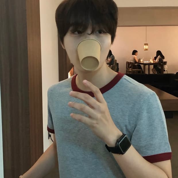 헬렛 / 리브드 슬림 크롭 링거 티셔츠 / L