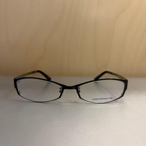 하마모토(HAMAMOTO) H-208 블랙 메탈 스퀘어 안경테