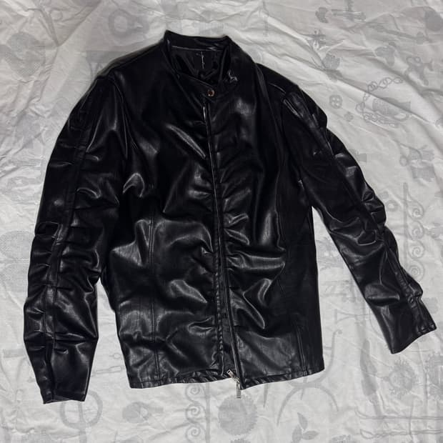 나체 nache 레더 셔링 자켓