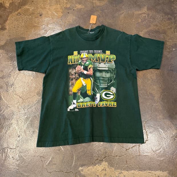 90s 싱글스티치 NFL 브렛 파브레 MVP 티셔츠 XXL