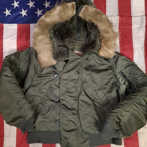 오리지날 80's 미공군 알파사 N-2B 항공자켓