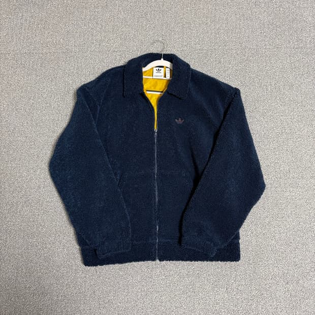 아디다스 파이어버드 뽀글이 후리스 플리스 L 네이비