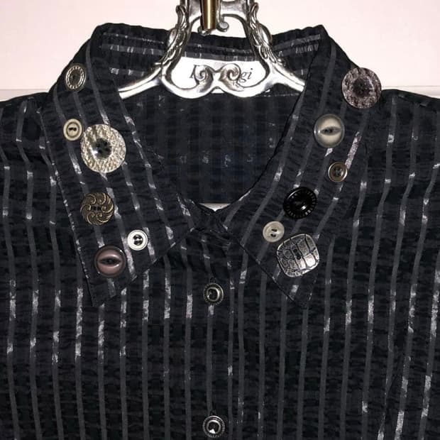 빈티지 스터드 단추 셔츠 vintage button shirt