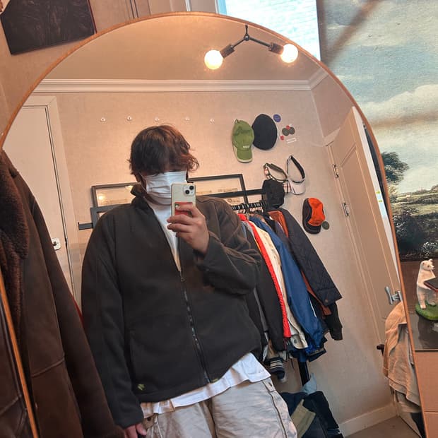 00s 노스페이스 브라운  빈티지 플리스 풀집업  자켓 110size 