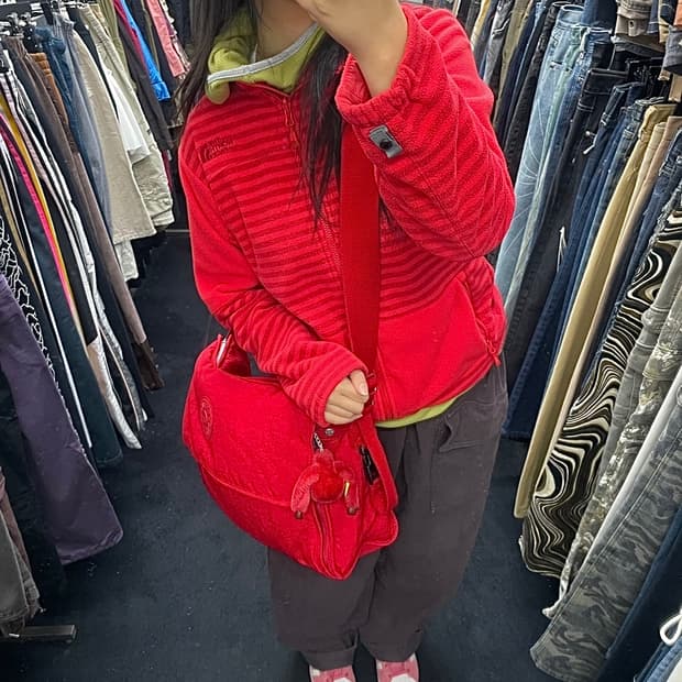 키플링 레드 빨강 빅 크로스백 토드백 숄더백 큰 가방 고릴라 키링 인형