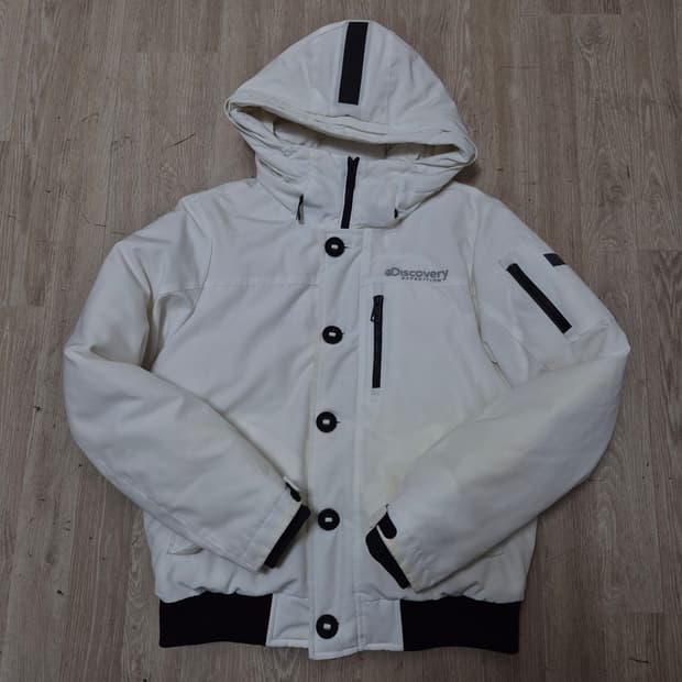 디스커버리 덕다운 후드 숏패딩 점퍼 M(95)