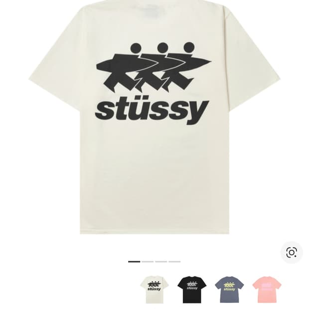 스투시 서프워크 피그먼트 다이드 티셔츠 내추럴 m