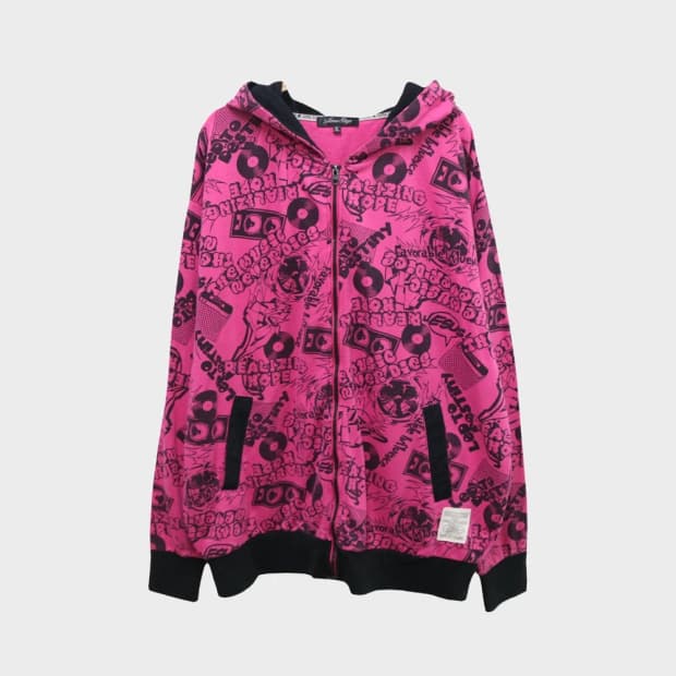 타임스텝 핑크 프린팅 후드집업 60671