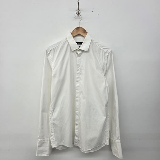 보스 화이트 셔츠 남성 긴팔 남m