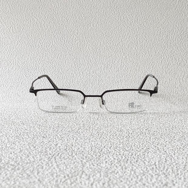 849 데드스탁 빈티지안경 반무테 초경량 스퀘어 프레임 픽키안경