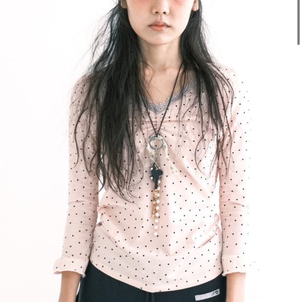 샵페어리 mini hearts lace top
