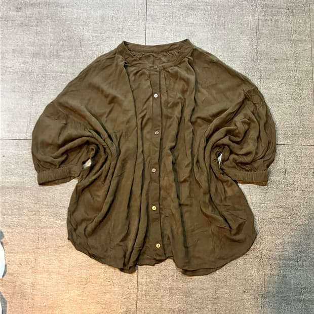 일본빈티지 하구미모리걸 바선생 케이프 가오리블라우스