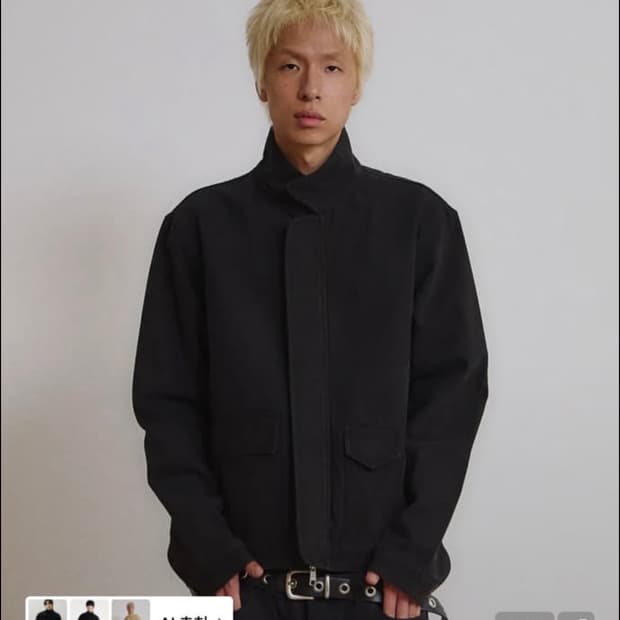 [2] 9999아카이브 하이넥 포켓 자켓 블랙
