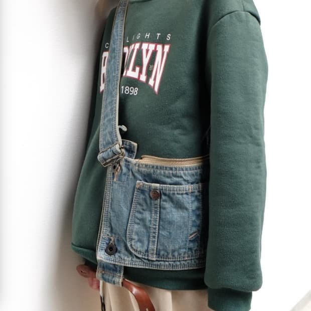 Kapital 캐피탈 데님 서스펜더백 크로스백