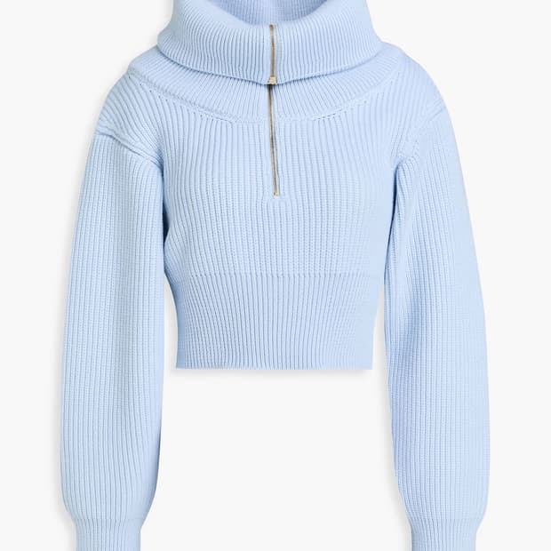 36) 자크뮈스 마이유 리소울 더블 칼라 스웨터 라이트블루