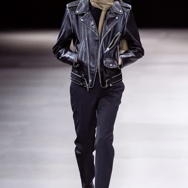 [46] 19fw 셀린느 파이핑 레더 자켓