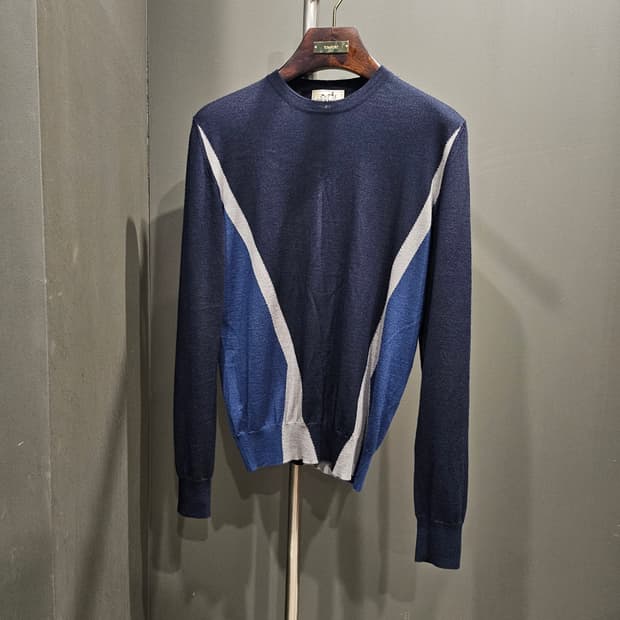 에르메스 캐시미어 실크 컬러블록 니트