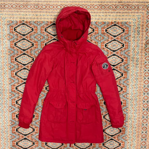 아베크롬비 레드 야상점퍼 여성XS 