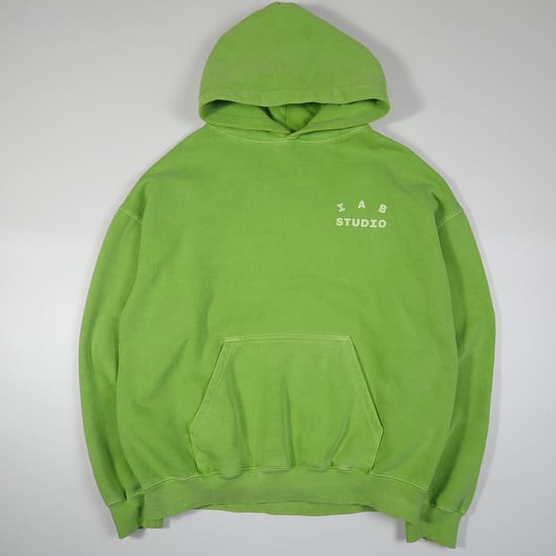 아이앱스튜디오 피그먼트 후드티 애플그린