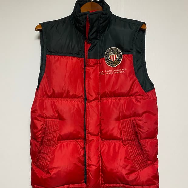 Polo Ralph lauren 패딩조끼 레드 s