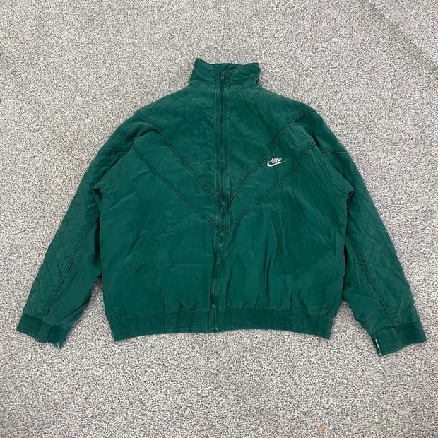 나이키 빈티지 녹색 퀄팅 재킷 0105HS1