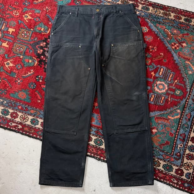 OG 칼하트 B136 더블니 블랙 칼하트 썩블니 카펜터