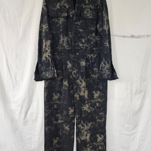 더일마 워싱 데님 점프수트