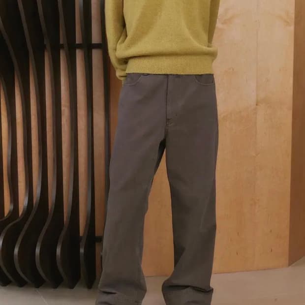 [3] 웨이비니스 빈티지 워시드 코튼 팬츠 브라운