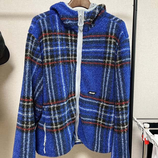 팔라스 리버서블 체크 후리스 자켓 xl
