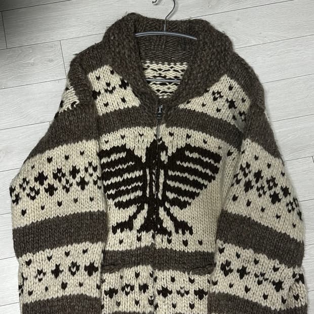 빈티지 Cowichan 코위찬 니트 가디건
