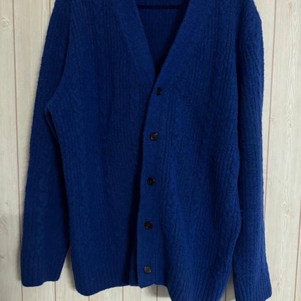 이스트로그 케이블 가디건 블루 L