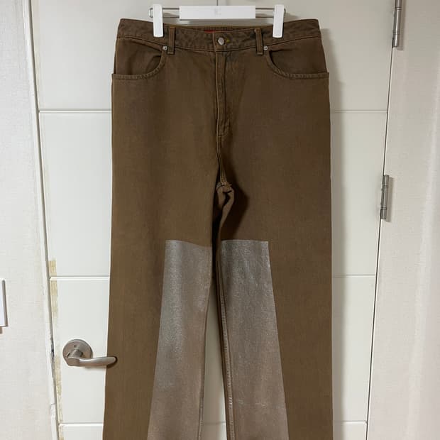 에크하우스 라타 와이드 호일 데님 팬츠